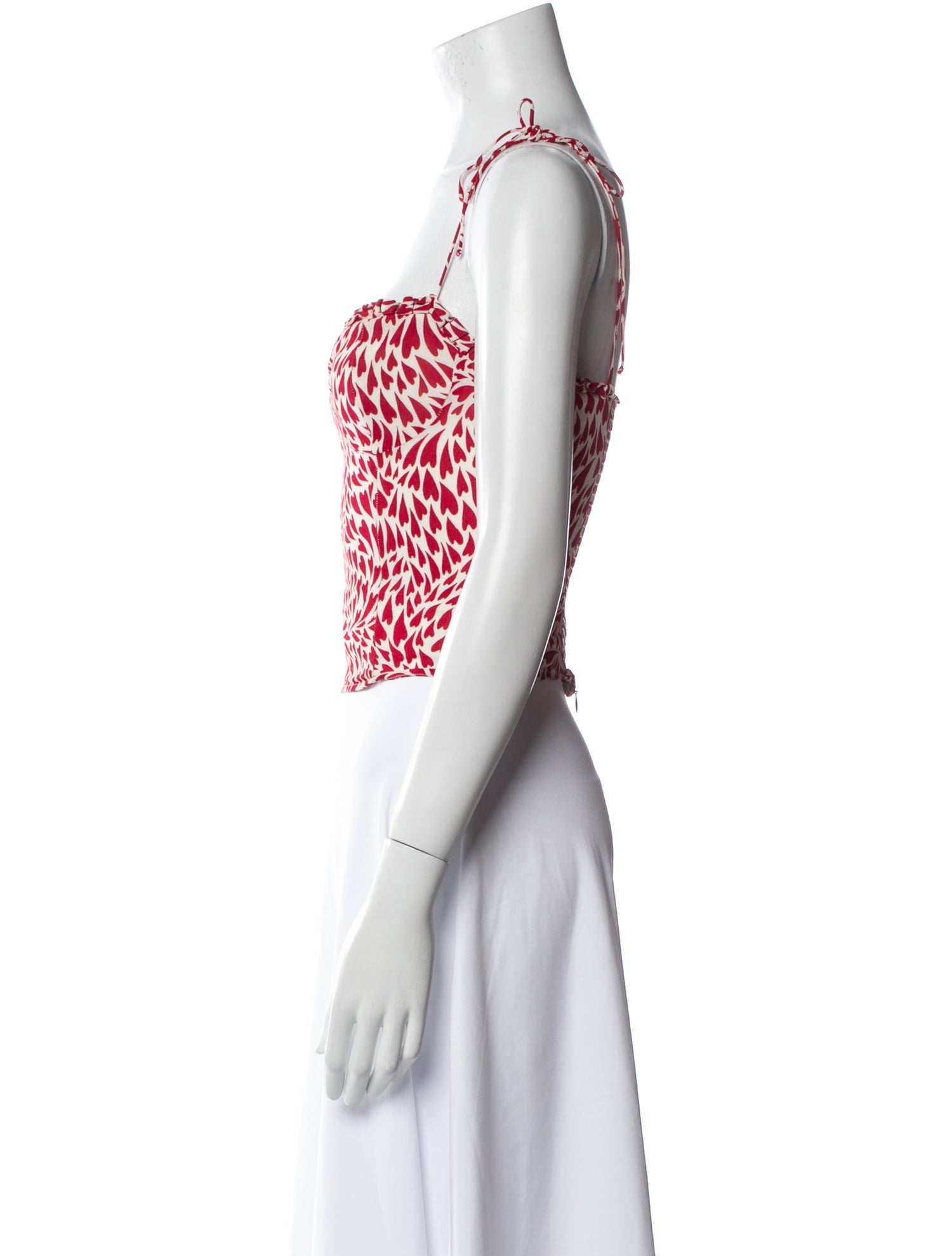 Reformation Animal Print Square Neckline Crop Top