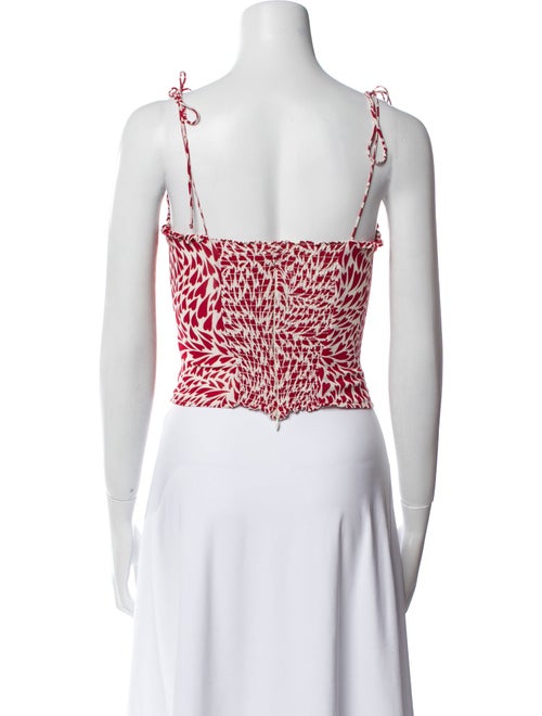 Reformation Animal Print Square Neckline Crop Top