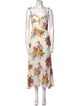 Reformation Floral Print Midi Length Dress
