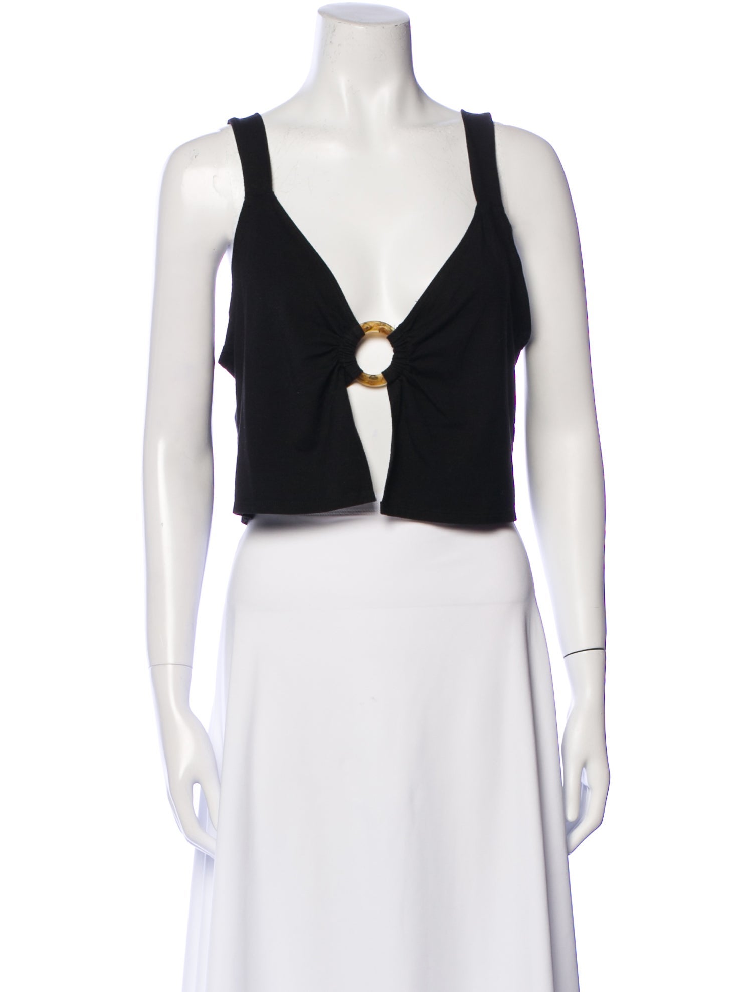 Reformation V-Neck Sleeveless Crop Top