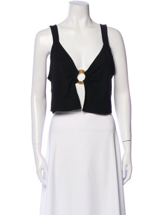 Reformation V-Neck Sleeveless Crop Top