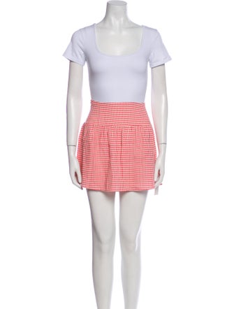 Reformation Plaid Print Skirt Set