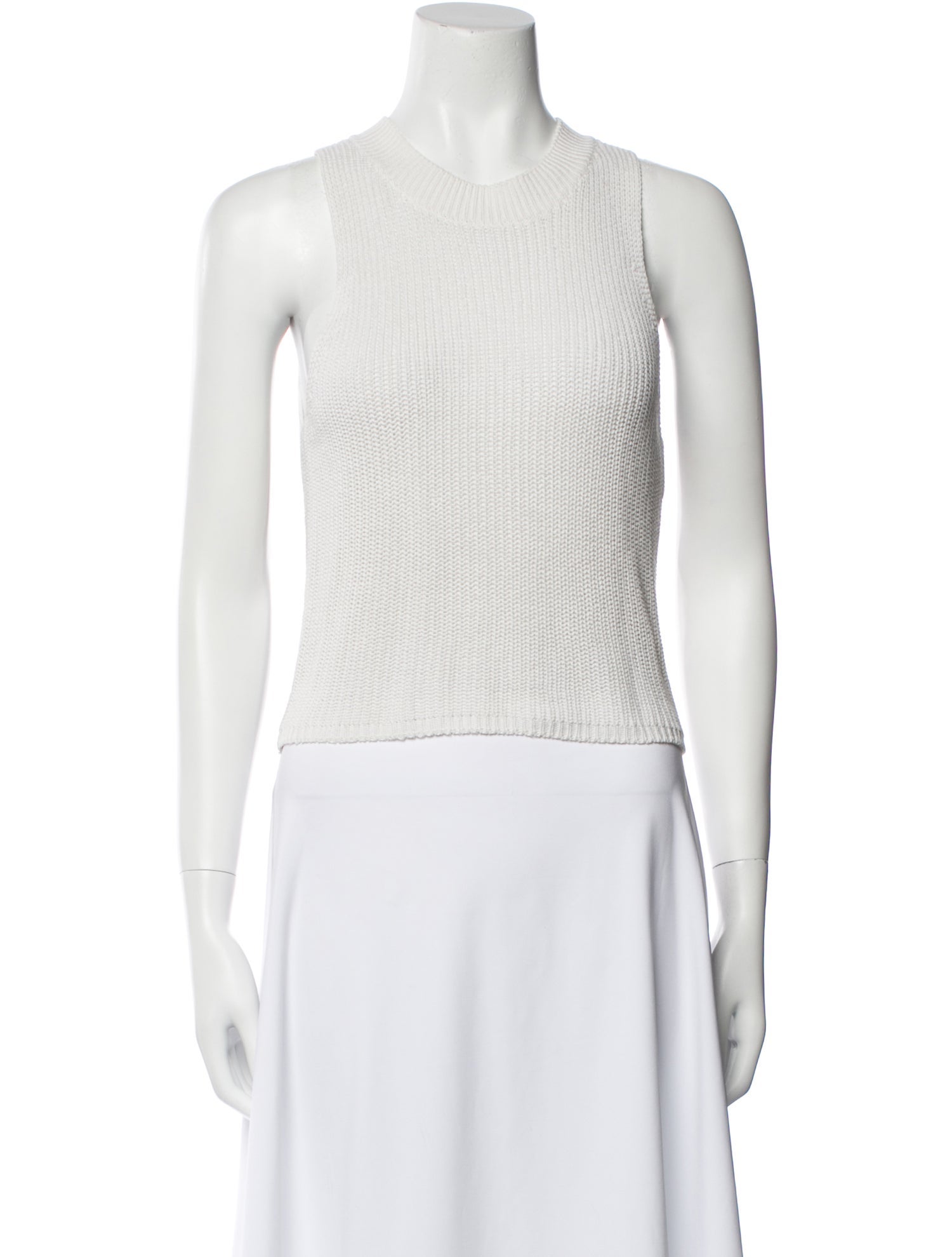 Reformation Crew Neck Sleeveless Crop Top