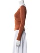 Reformation V-Neck Long Sleeve Crop Top