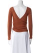 Reformation V-Neck Long Sleeve Crop Top