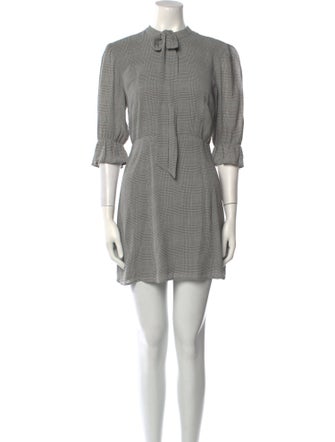 Reformation Plaid Print Mini Dress
