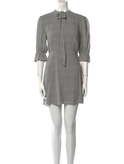 Reformation Plaid Print Mini Dress