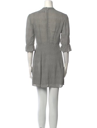 Reformation Plaid Print Mini Dress