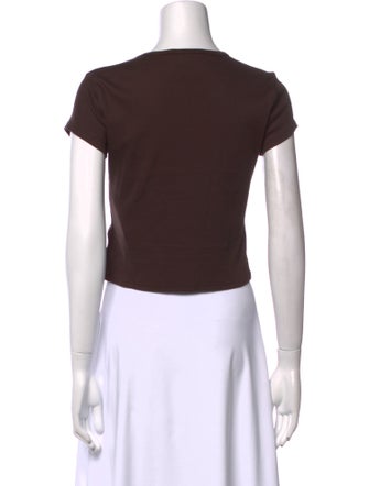 Reformation Crew Neck Short Sleeve Crop Top