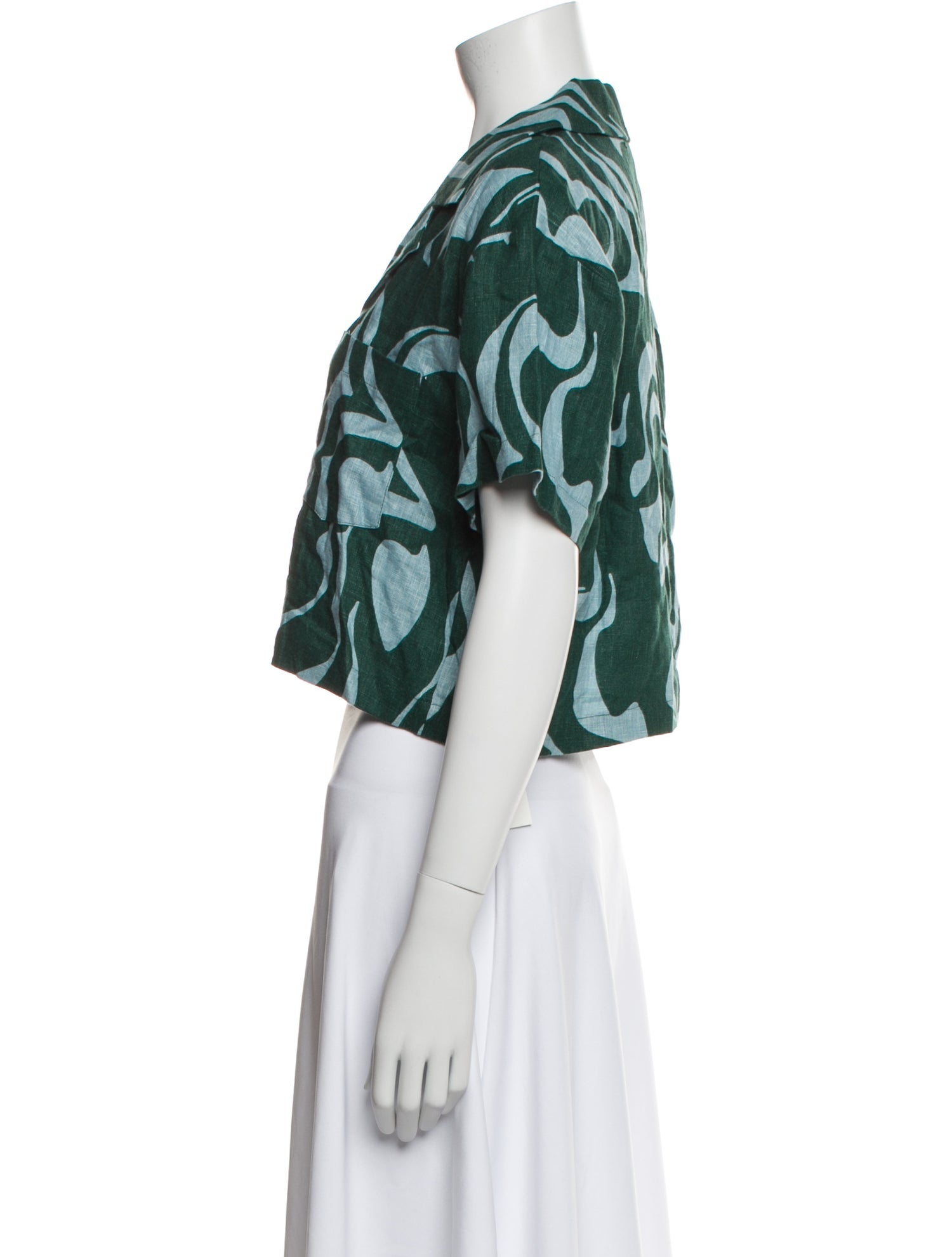 Reformation Linen Printed Crop Top w/ Tags