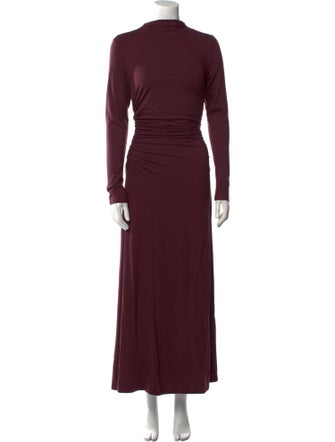 Reformation Mock Neck Long Dress