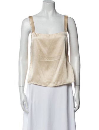 Reformation Silk Square Neckline Top