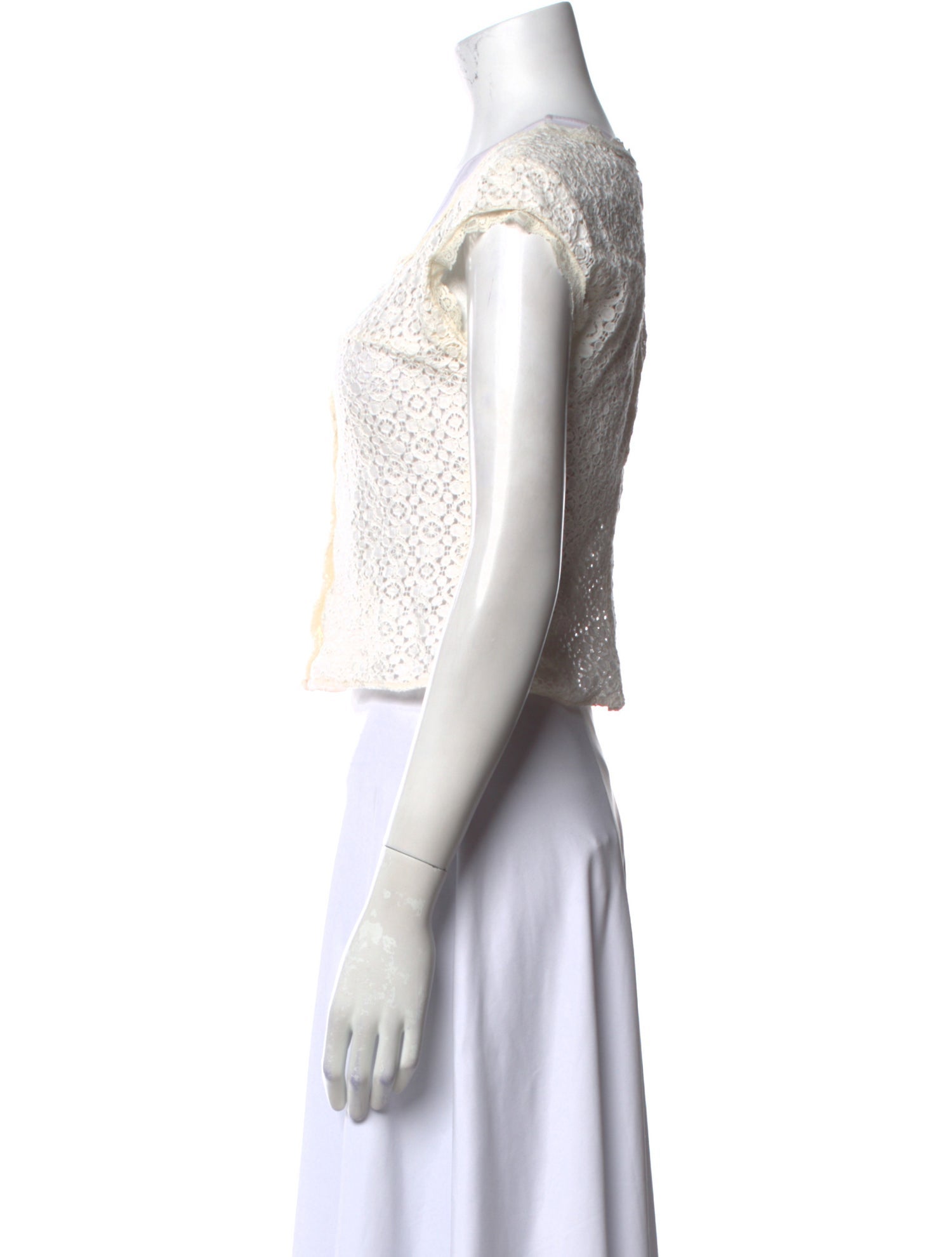 Reformation Scoop Neck Short Sleeve Crop Top