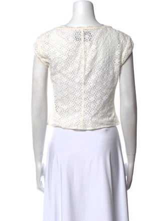 Reformation Scoop Neck Short Sleeve Crop Top