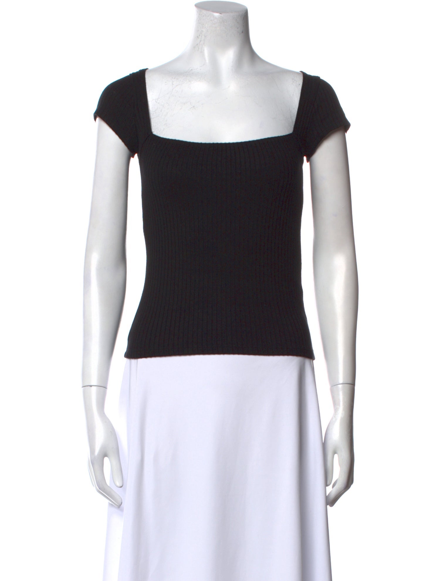 Reformation Square Neckline Short Sleeve Top