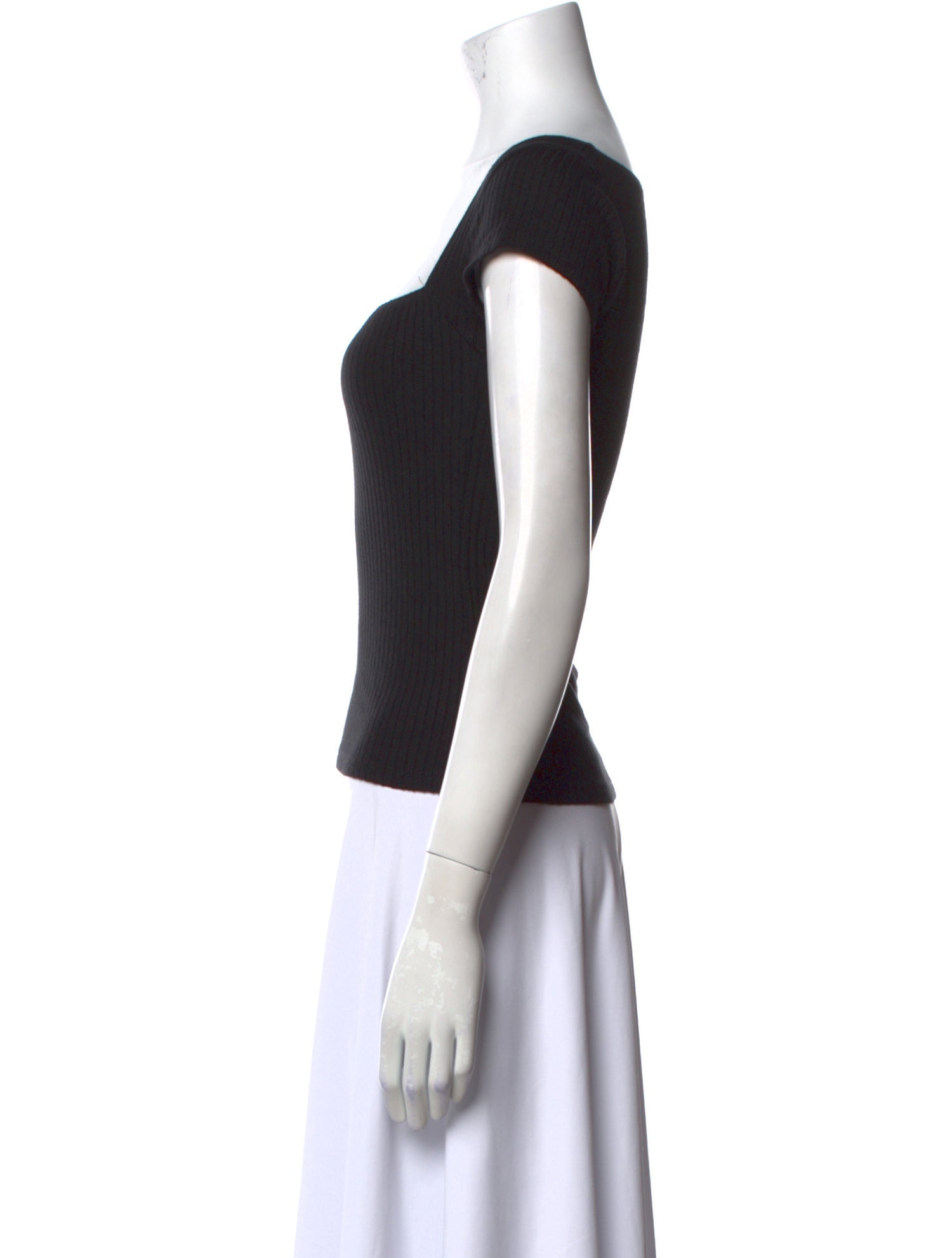 Reformation Square Neckline Short Sleeve Top