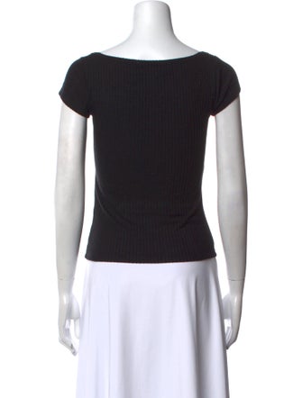 Reformation Square Neckline Short Sleeve Top