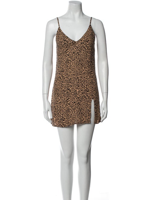 Reformation Animal Print Mini Dress