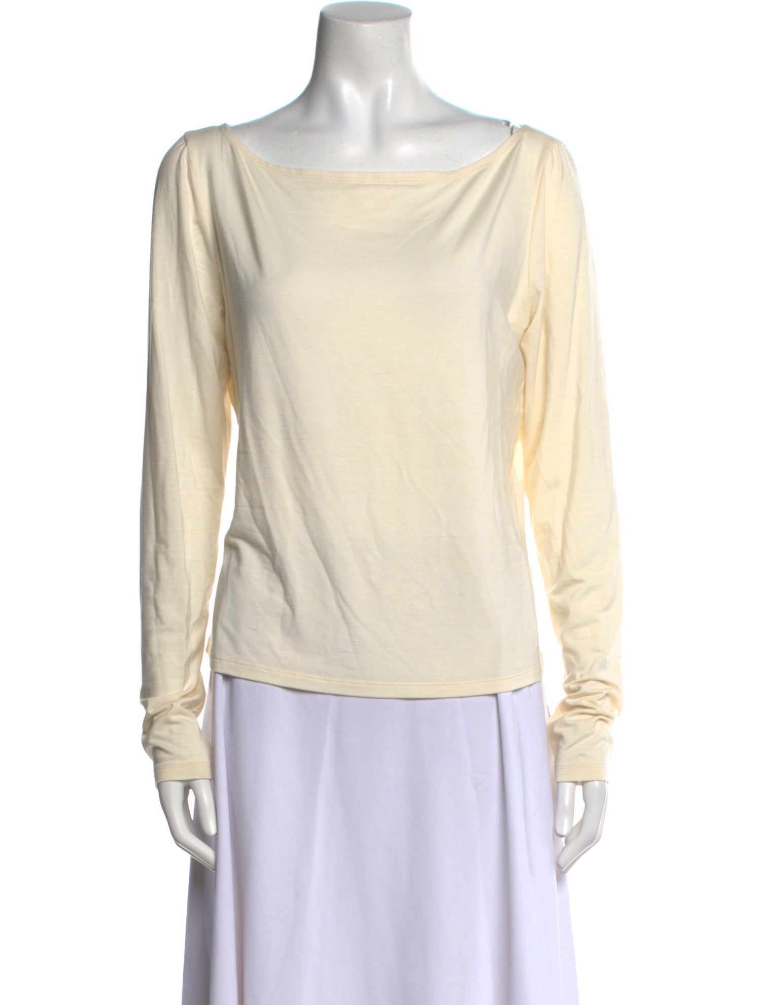 Reformation Bateau Neckline Long Sleeve Top