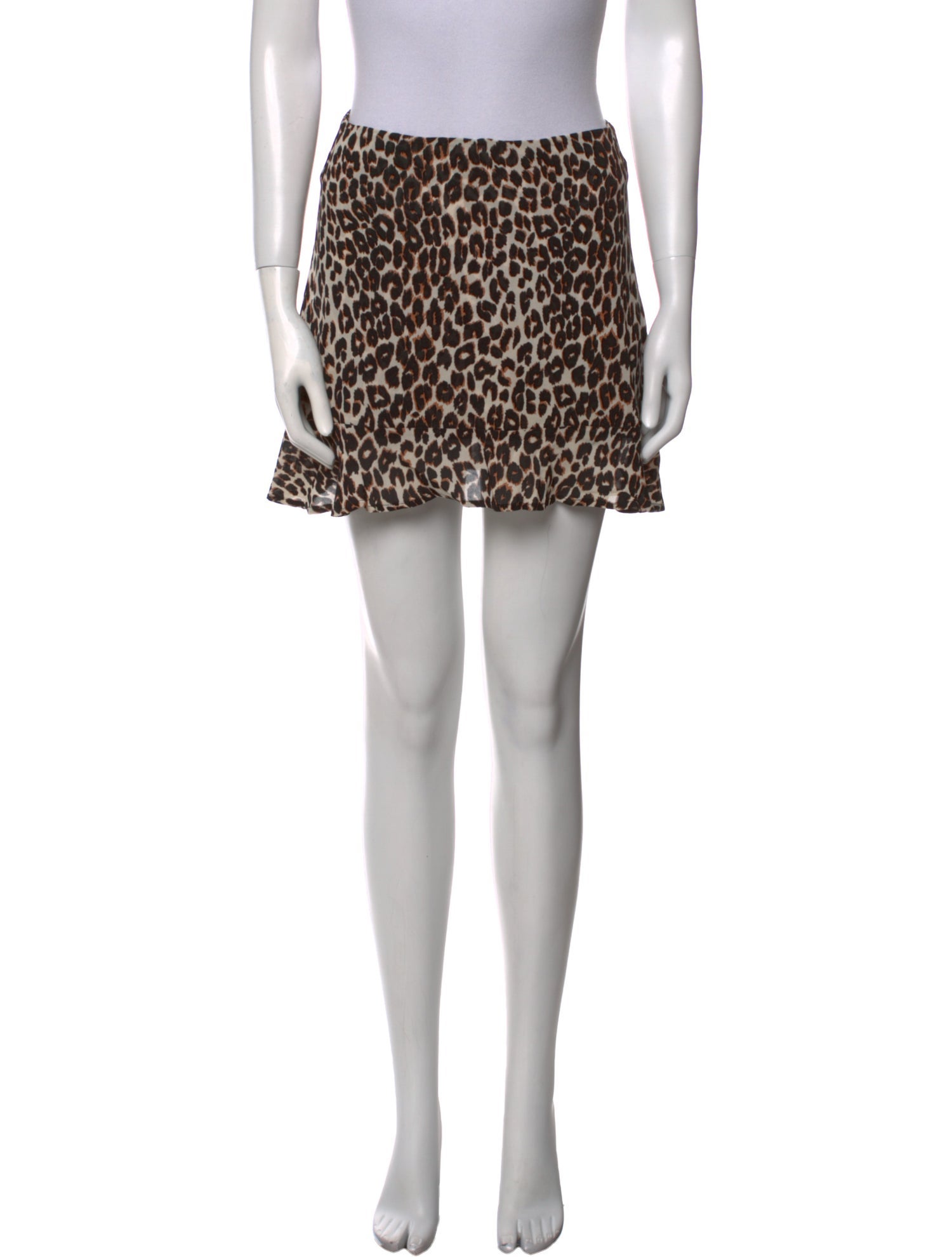 Reformation Animal Print Mini Skirt