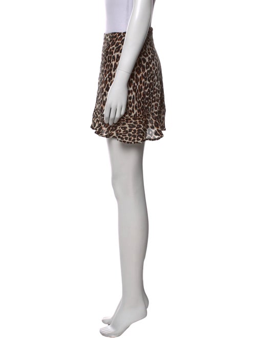 Reformation Animal Print Mini Skirt