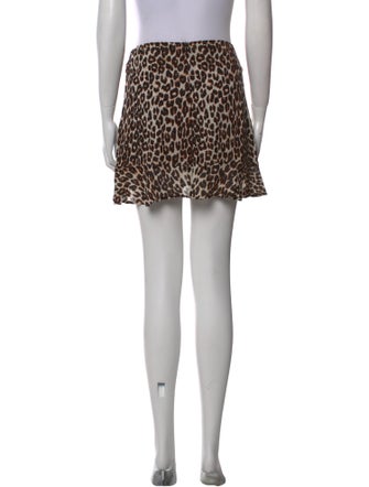 Reformation Animal Print Mini Skirt