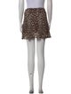 Reformation Animal Print Mini Skirt