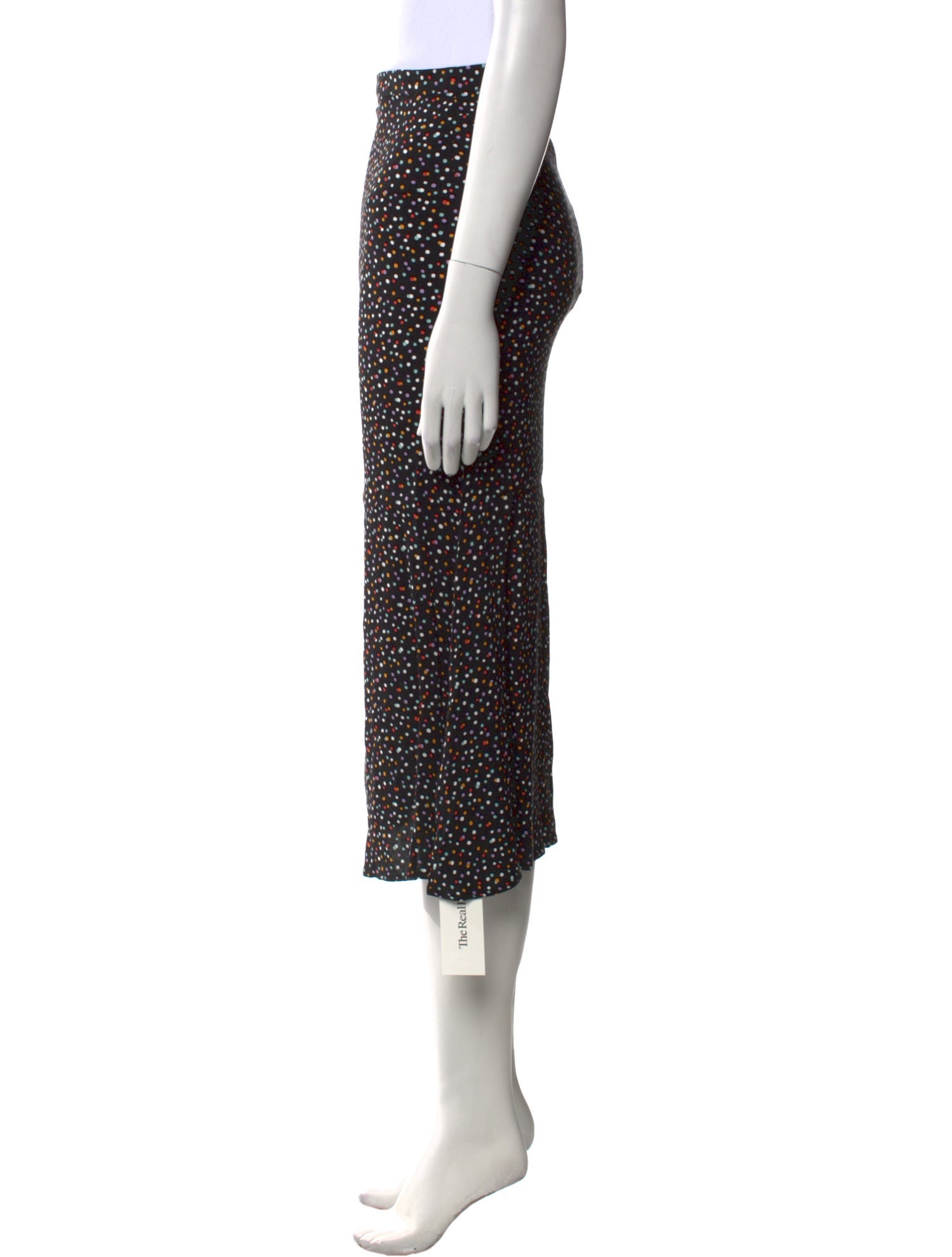 Reformation Polka Dot Print Midi Length Skirt