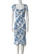 Reformation Floral Print Midi Length Dress
