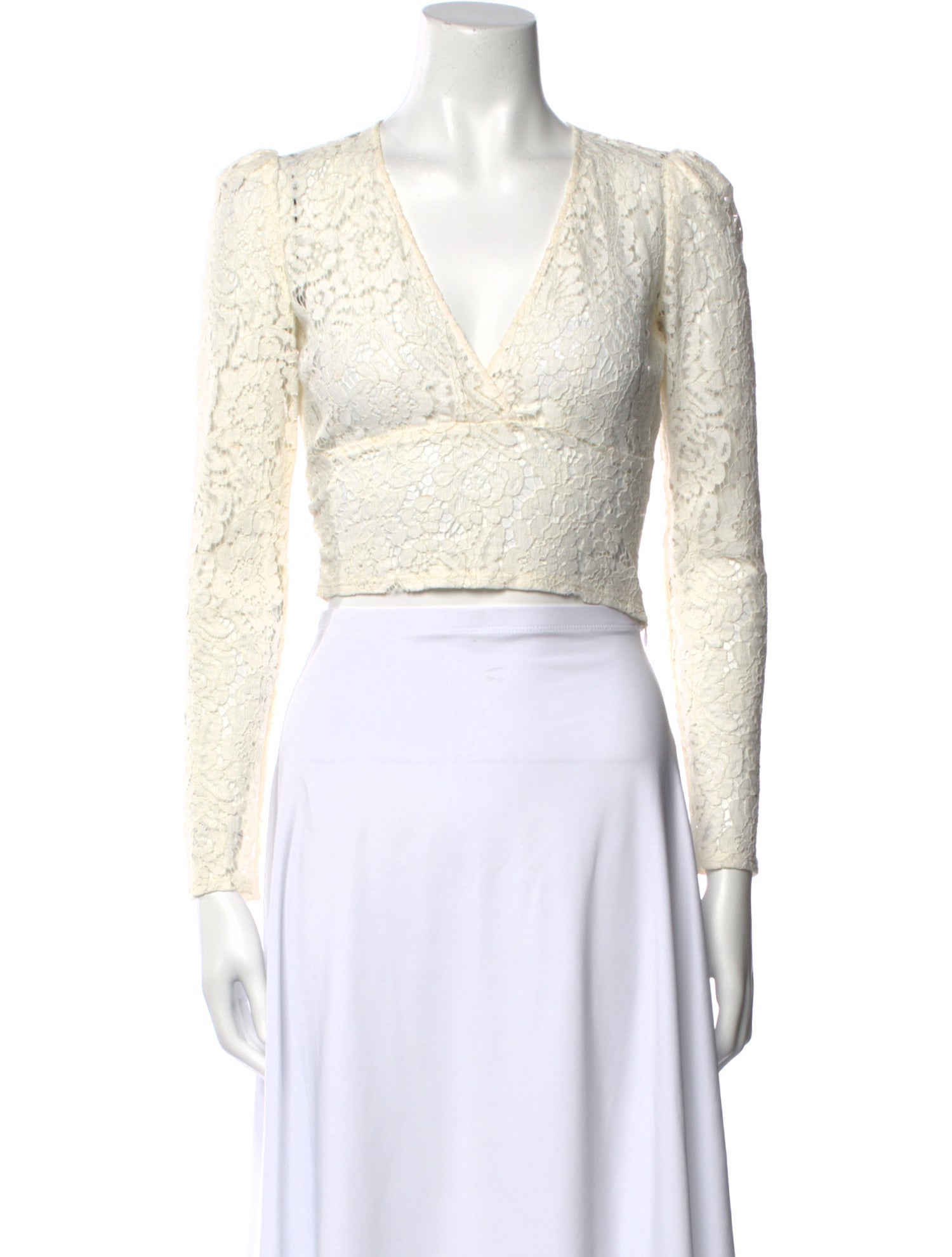 Reformation Printed V-Neck Crop Top