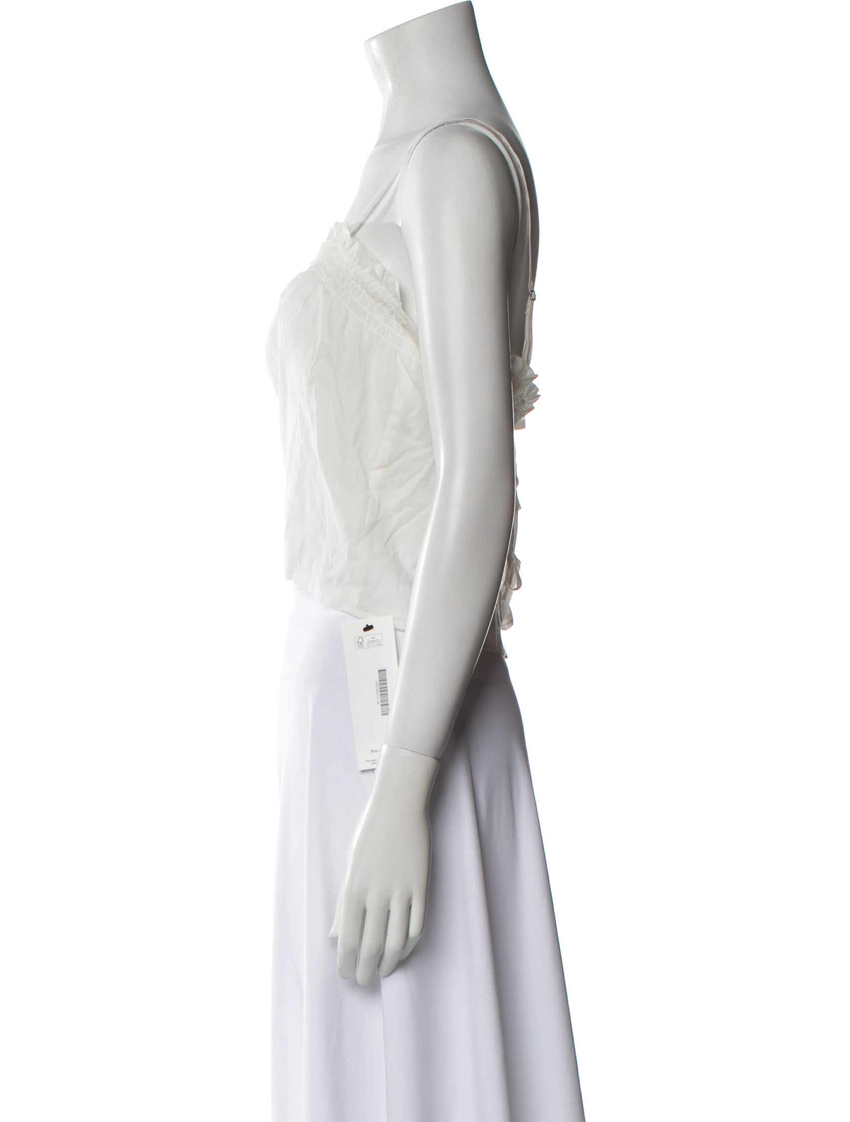 Reformation Square Neckline Sleeveless Crop Top