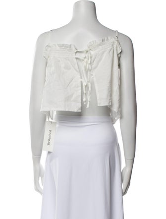 Reformation Square Neckline Sleeveless Crop Top