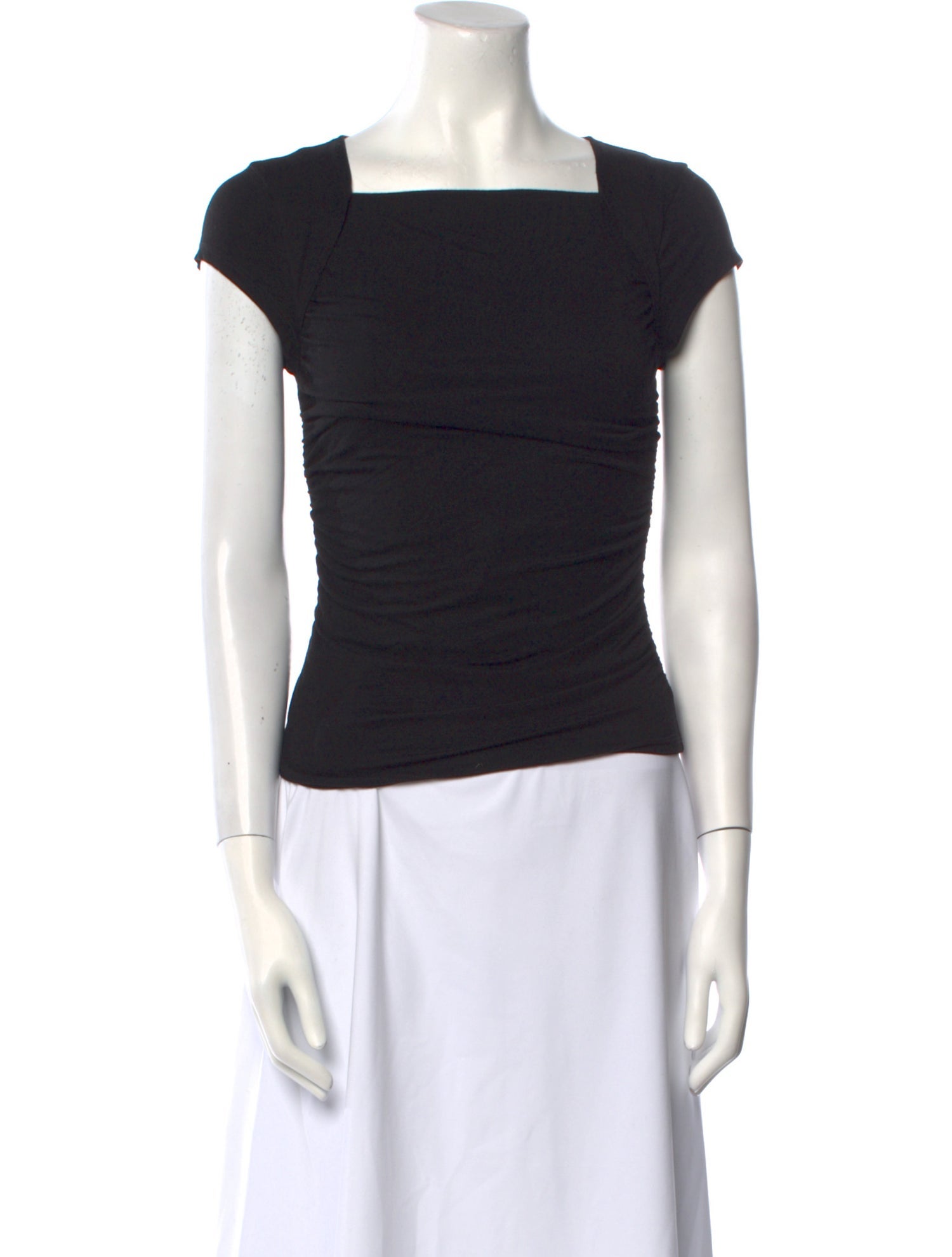 Reformation Square Neckline Short Sleeve Crop Top