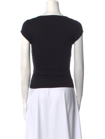 Reformation Square Neckline Short Sleeve Crop Top