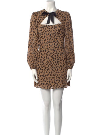 Reformation Animal Print Mini Dress