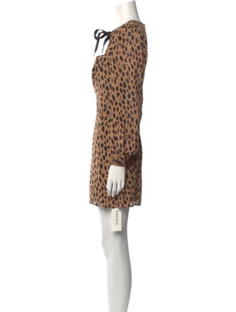 Reformation Animal Print Mini Dress