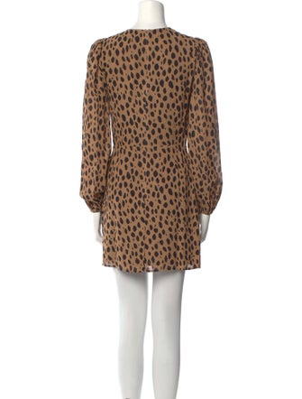 Reformation Animal Print Mini Dress
