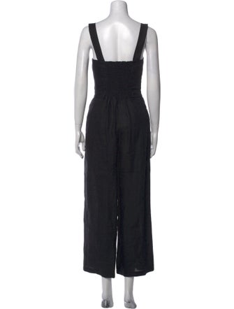 Reformation Linen Square Neckline Jumpsuit