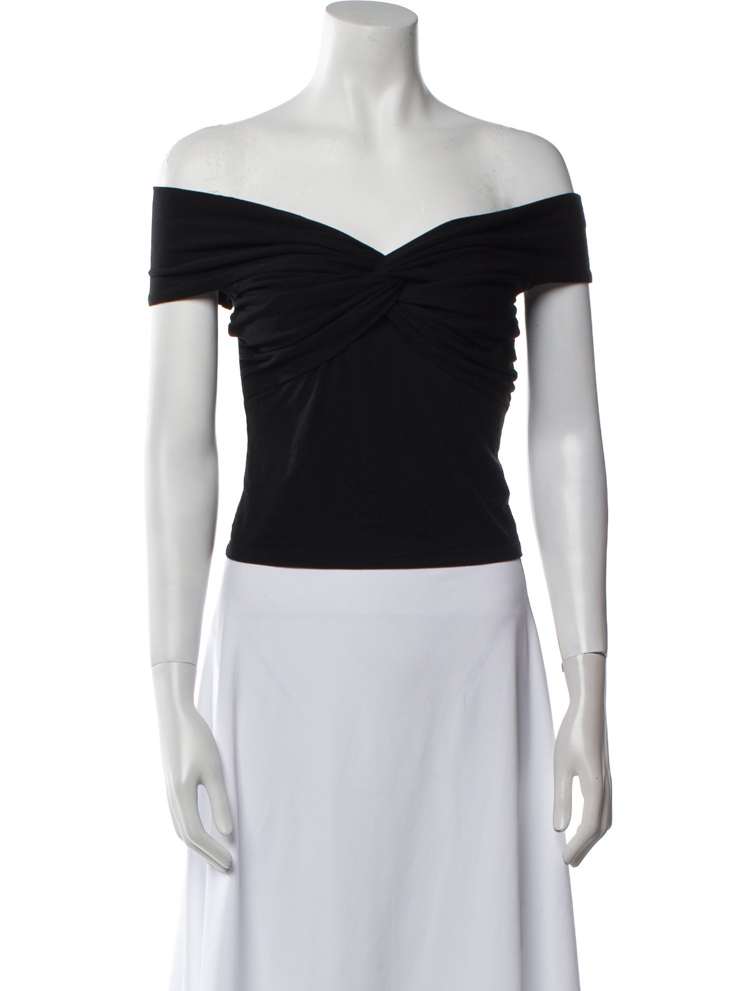 Reformation Off-The-Shoulder Short Sleeve Crop Top