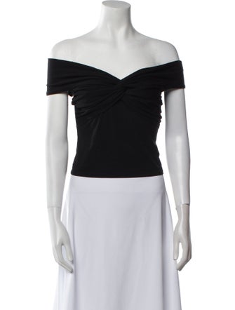 Reformation Off-The-Shoulder Short Sleeve Crop Top