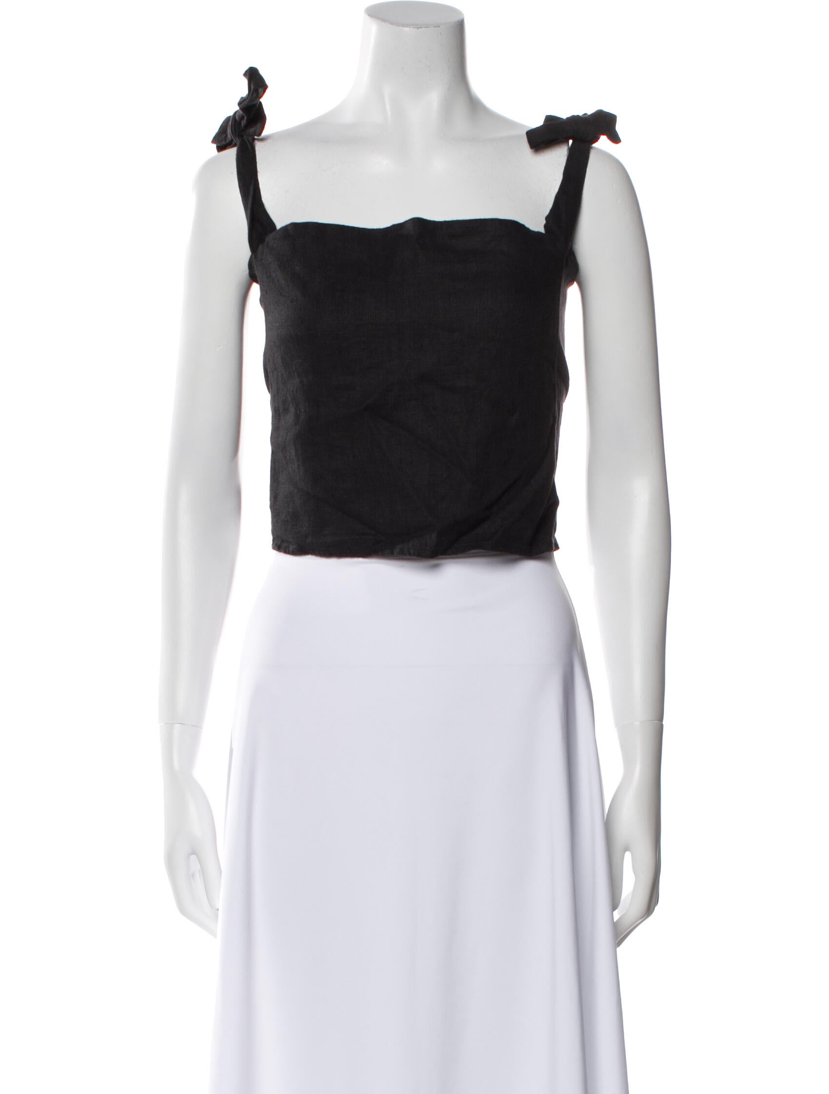 Reformation Square Neckline Sleeveless Crop Top