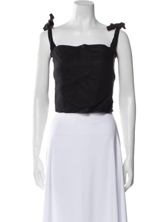 Reformation Square Neckline Sleeveless Crop Top
