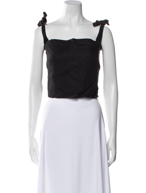 Reformation Square Neckline Sleeveless Crop Top
