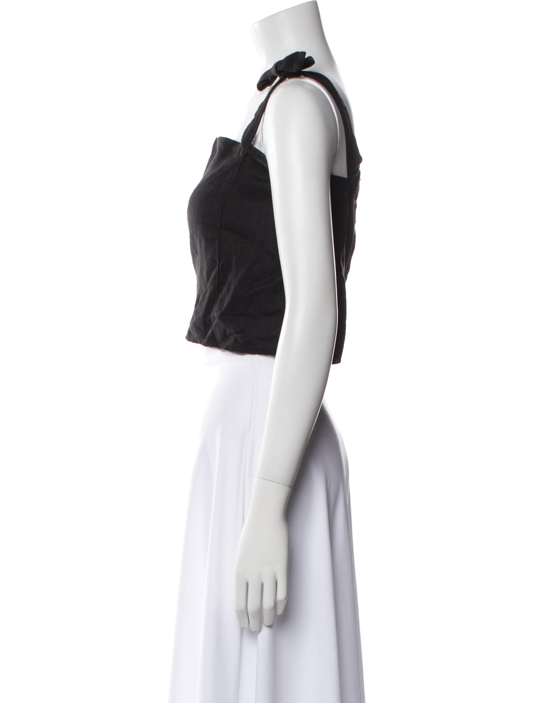 Reformation Square Neckline Sleeveless Crop Top