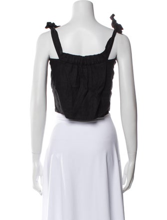 Reformation Square Neckline Sleeveless Crop Top