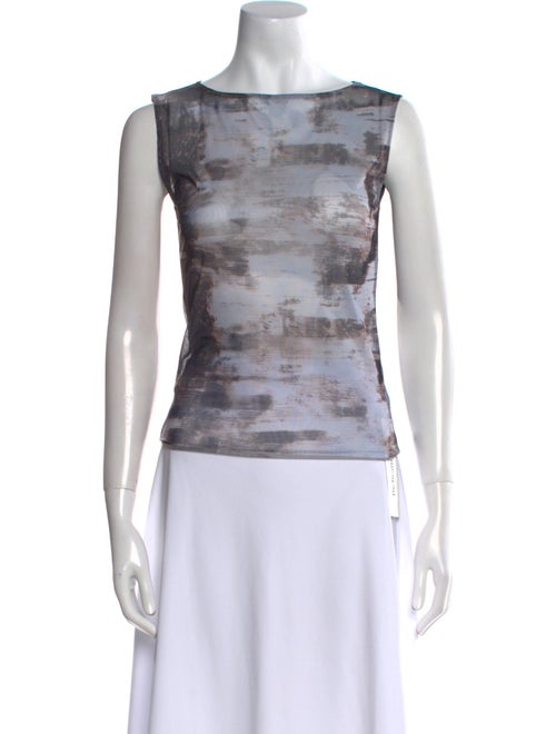 Reformation Tie-Dye Print Bateau Neckline Top