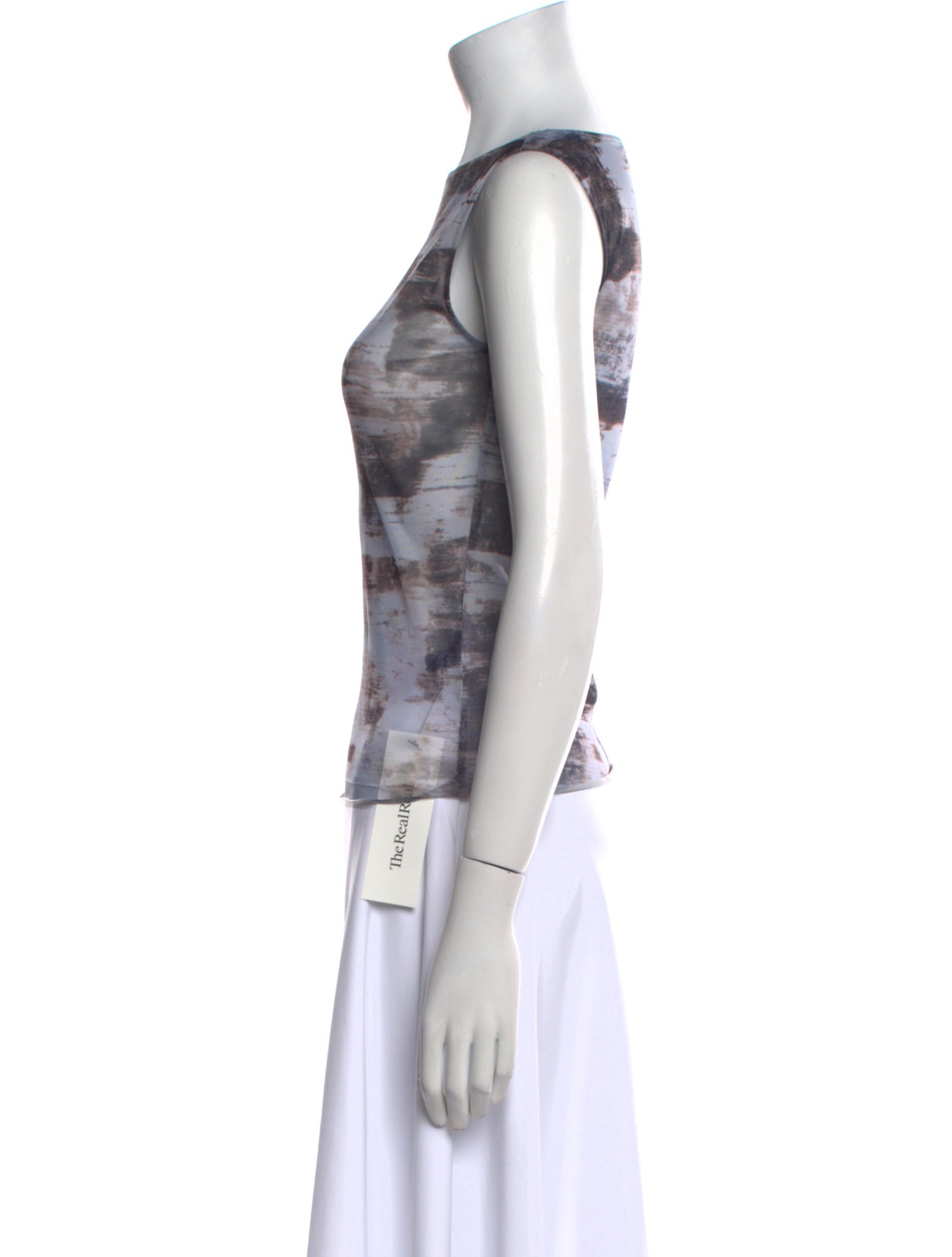 Reformation Tie-Dye Print Bateau Neckline Top