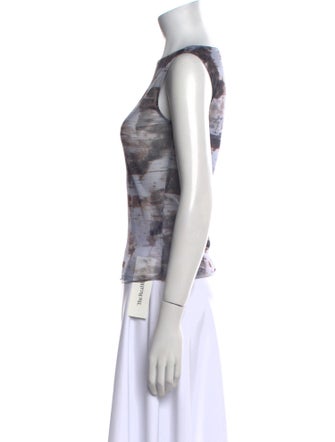 Reformation Tie-Dye Print Bateau Neckline Top