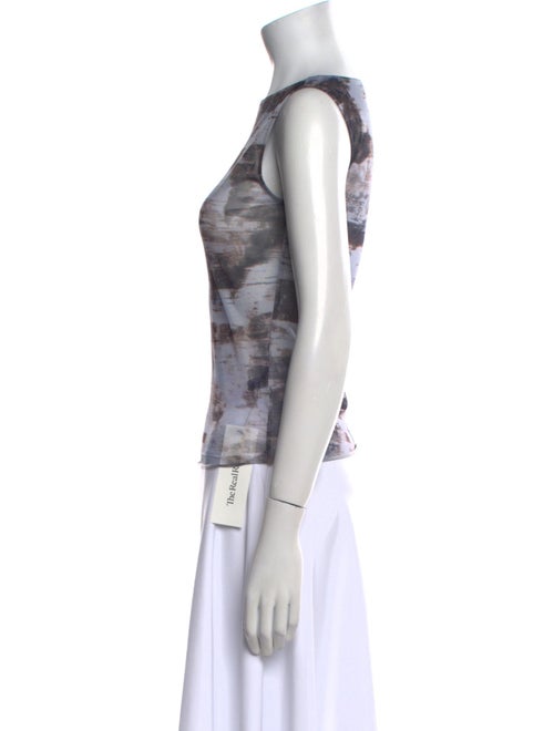 Reformation Tie-Dye Print Bateau Neckline Top