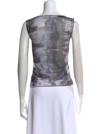 Reformation Tie-Dye Print Bateau Neckline Top